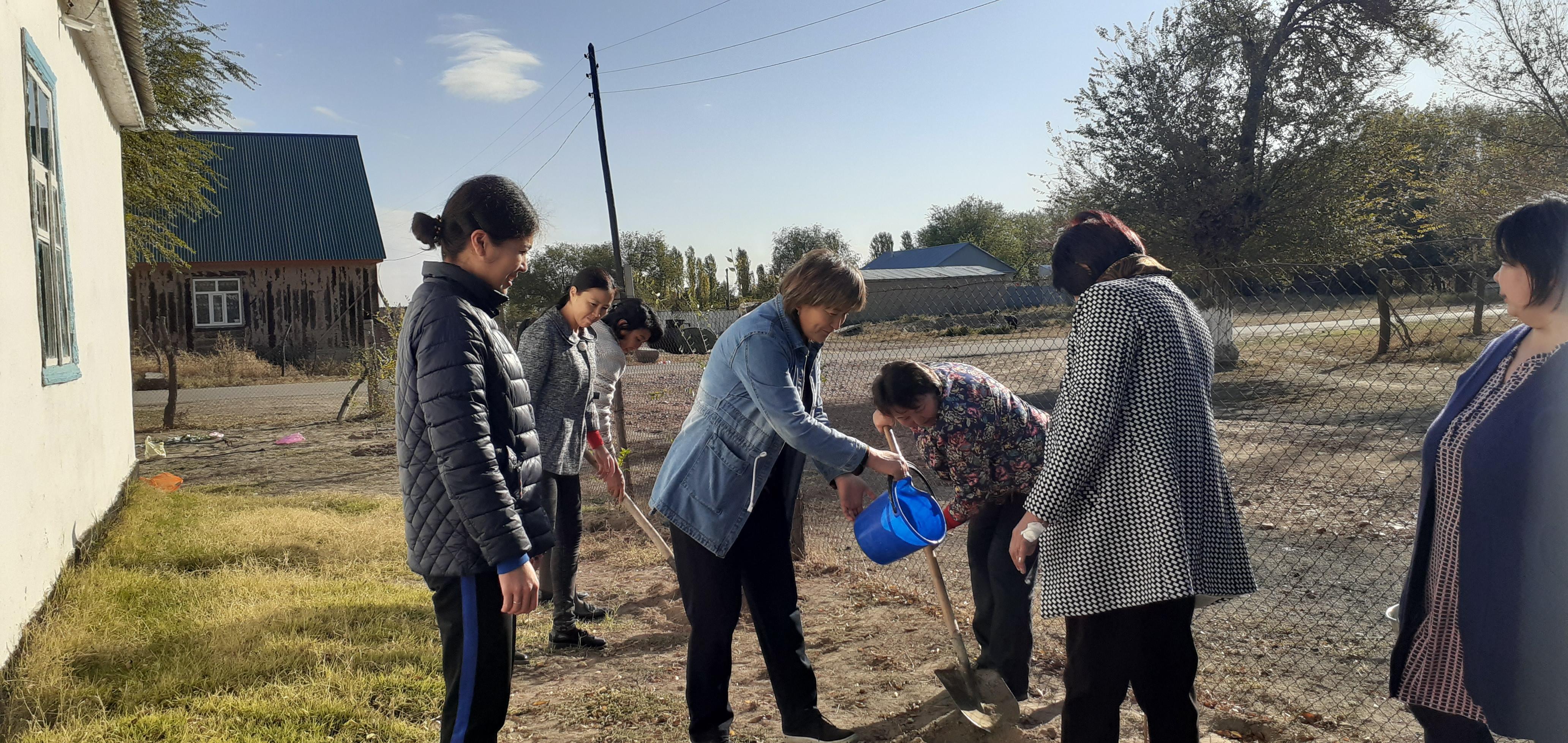 "Мектеп маңайына ағаш отырғызу"